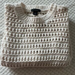 Halogen Textured Cream Sweater